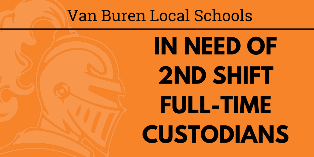 2nd Shift Full Time Custodians Needed