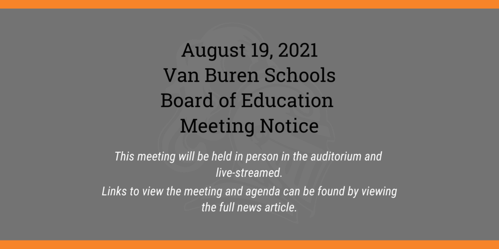 August 19 Board Meeting Notice