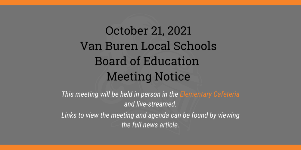 BoE Meeting Notice - October 21st