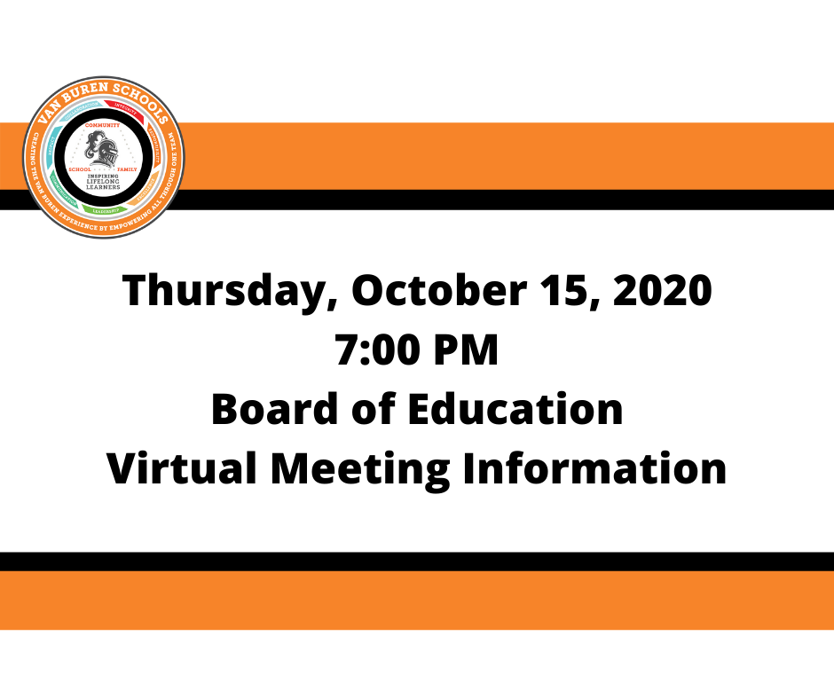October 15, 2020 board of Education Meeting Information