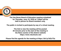 June 18, 2020 Board of Education Meeting Information