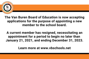 Van Buren Board of Education Accepting Applications For New Member To School Board