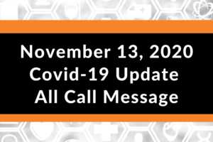 November 13, 2020 - All Call Message from Mr. Blum - COVID-19 Update