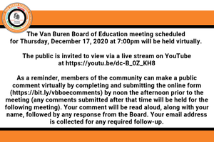 December 2020 Board of Education Meeting