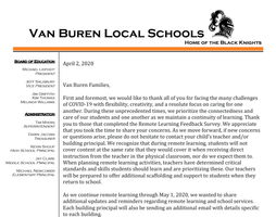 April 2, 2020 District Communication