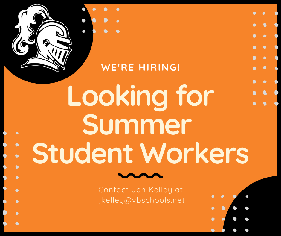Looking for Summer Student Workers