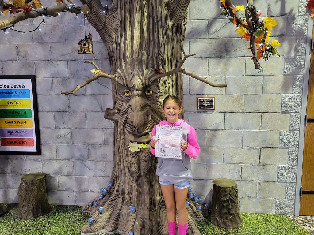 Student with award